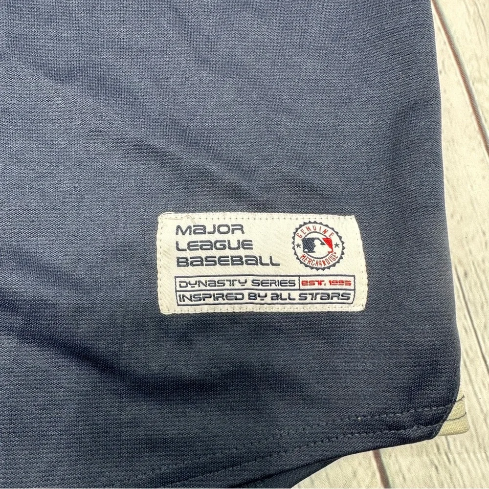 Dynasty MLB Series All Stars New York Yankees Jersey Mens Shirt Button Up Navy - Picture 6 of 8